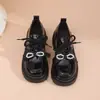Sapatos Mocassins Estilo Britânico para Mulheres, Sapatos Casuais de Cano Baixo com Solado Grosso e Bico Redondo, Novos Sapatos Versáteis de Cano Baixo Aumentadores de Altura Estilo Japonês 2026