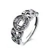Anillo de Plata de Ley S925 Yun Chao Xuan Vintage Personalizado Creativo de Cinco Emperadores con Buen Significado para el Dedo Índice, Ajustable para Hombres y Mujeres