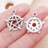 Set Europeo y Americano Transfronterizo de 15 Piezas de Colgantes de Aleación de Estrella Hueca Plateada Antigua, Luna, Lobo, Búho Accesorios para Joyería DIY Materiales