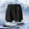 Bañador de hombre Amazon al por mayor secado rápido entrenamiento de running transfronterizo playa arena mujeres hombres europeos y americanos doble capa prevención de la vergüenza