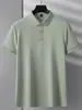 Camisa polo masculina de verão lisa, de manga curta, com colarinho, adequada para uso business casual, disponível em várias cores, resistente a rugas e versátil