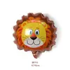 Balão de Filme de Alumínio com Cabeça de Animal de Desenho Animado Aniversário Cem Dias Um Ano Arranjo de Balão Decoração de Festa Empurrar Produtos Atacado