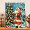 Pintura al óleo digital de Santa Claus transfronteriza para colorear DIY, diseño personalizado basado en imágenes proporcionadas, pintura decorativa acrílica para principiantes, venta al por mayor
