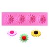 Molde de Silicone Girassol Flor Girassol Molde para Fondant Bolo Chocolate Decoração Molde DIY Molde para Assar