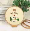 Kit de Bordado Hecho a Mano para Navidad DIY Cabaña en el Bosque Bastidor de Bordado 3D Pintura Decorativa Paquete de Materiales para Principiantes