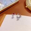 Encantadores aretes de piedra blanca aretes para mujer 2023 nuevos aretes únicos de moda para mujer diseño nicho aretes de alta gama