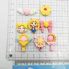Dibujo animado niña hermosa varita mágica nudo de lazo accesorios de resina accesorios para el cabello carcasa de teléfono móvil caja de almacenamiento de pegamento cremoso material
