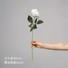 Buquê de flores artificiais de lírio branco puro, flores de seda, flores artificiais de plástico, decoração de sala de estar, arranjo floral de casamento