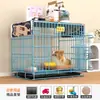 Jaula para Perros Reforzada, Jaula Plegable de Hierro para Perros Pequeños de Interior con Bandeja Sanitaria, Casa para Gatos, Corral para Conejos, Gallinero, Jaula para Mascotas, Gran Cantidad en Stock