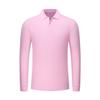 Camiseta de Manga Larga con Solapa de Peso Pesado 200g Color Puro Top Camisa Polo para Hombres y Mujeres Venta al por Mayor Estampado Bordado Nuevo Estilo