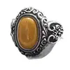 Chiba Taiyin Estilo Chino Nuevo Étnico Ámbar Superficie de Huevo Patrón de Pergamino Anillo Diseño Nicho Anillo Retro Estilo Nacional
