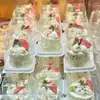 Caja de Embalaje Elevada de 2 y 3 Pulgadas, Caja de Embalaje Transparente para Postre Mousse, Caja de Embalaje Francesa, Caja de Ampolla para Repostería