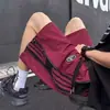 Shorts deportivos casuales de verano finos para hombre estilo americano, rectos, de pierna recta, versátiles, con tres rayas, talla grande