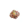 Venta al por mayor de fábrica explosiones anillo de ópalo natural plata S925 incrustado piedra principal 7*9 vendiendo Europa y Estados Unidos una generación de cabello