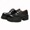Zapatos Derby de Piel de Vaca de Primera Capa con Suela Gruesa para Hombre, Nuevos Zapatos de Cuero de Moda que Aumentan la Altura, Zapatos Casuales Versátiles Negros con Suela Gruesa, Estilo Británico