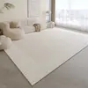 Alfombra de Velour de Cristal Color Crema para Sala de Estar, Dormitorio, Tienda Completa, Alfombra para Mesa de Café, Hogar, Absorbente de Agua, Resistente a la Suciedad, Antideslizante, Generación de una Pieza
