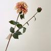 Simulação buquê de flores de casamento de alta qualidade dália flor de seda layout de casamento flores falsas luz luxo adereços de tiro de alta qualidade