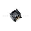 Venta al por mayor, 56 conectores RJ45 de un solo puerto, 8P8C, de plástico, color negro, de 90 grados, PBT, sin luz