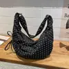 Bolso de Lunares Estilo Relajado Transfronterizo para Mujer 2026 Modelo Nuevo Gran Capacidad Bolso de Hombro Cruzado Bolso de Tela Bolso Dumpling