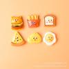 Hambúrguer, Ovo Frito, Batatas Fritas, Torrada Acessórios de Resina DIY Acessórios de Cola de Creme Capa de Celular de Resina Brinquedos de Comida Miniatura Realistas