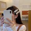 Menina de Renda ~ Grampo de Cabelo com Laço de Fita de Pérola Estilo Floresta Doce para Mulheres com um Clípe Lateral de Cabelo de Alto Padrão e Elegante