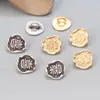 Prata de lei S925 banhada a ouro acessórios de botão em forma de XI vintage com pátina tinta preta material para bijuterias DIY feito à mão com contas