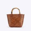 Verano Nuevo Dropshipping Bolso de Mano Mango Imitación Bambú Mimbre Imitación Moda Nicho Bolso de Playa Tamaño Pequeño