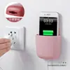 Caixa de Armazenamento para Controle Remoto Prateleira de Armazenamento de Parede Sem Furos Caixa de Armazenamento para Celular de Cabeceira Sala de Estar TV Ar Condicionado