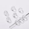 6mm Acrílico Imitación Cristal Facetado Transparente Color Brillante Perla de Esquina Perla con Agujero Pasante Material para Pulsera Pulsera Collar DIY