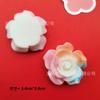 Flor de Cinco Pétalos Degradado Luminoso Colorido Simulado Rosa DIY Accesorios de Resina Carcasa para Teléfono Móvil Adorno para la Cabeza Horquilla Accesorios Pegatinas