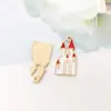 1 Peça de Acessório de Joia Esmaltado Vermelho, Peixe Marinho Animal Esmaltado DIY Pingente de Colar Pulseira Acessório de Joia Atacado