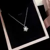 Nuevo Collar de Estrella y Luna Joyería para Mujer Lujo Ligero Nicho Gama Alta Colgante Sol Luna Estrella Cadena para Clavícula Regalo para Novia