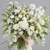 Combinación de Flores Artificiales Blancas Magnolia Phalaenopsis Rosa Diente de León Decoración Escénica de Boda Material de Flor Artificial Fabricante