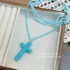 Estilo Dulce y Fresco de Chica Picante Collar con Colgante de Cruz Personalizado Totalmente Diamantado Cadena de Clavícula Elegante de Lujo Ligero Multicapa con Perlas Moda Y2K