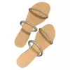 2026 Verano Nueva Moda Chanclas de Una Tira con Pedrería Sandalias de Exterior para Mujer Sandalias de Temperamento de Hada para Mujer Sandalias Francesas para Mujer