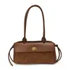 Nueva Colección Primavera/Verano 2026: Bolso tipo Baguette con Patrón de Diamantes Inspirado en Chanel, Listo para el Trayecto Diario, Bolso Largo Texturizado para Hombro, Bolso de Axila, Estilo Coreano de Nicho