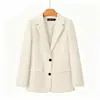 Chaqueta de traje con estampado de rosas rosas para mujer, primavera, otoño, versátil, para ir al trabajo, casual, top, chaqueta de traje adelgazante