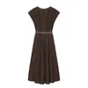 Moda europea y americana transfronteriza Bestseller de AliExpress: vestido elegante estilo vacacional con cinturón