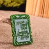 Al por mayor de fábrica imitación jade Hetian grulla de hadas tortuga colgante material de Mongolia Exterior verde espinaca tortuga marca Jade collar de jade