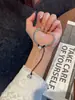 Personalizado--Pulseira de Nugget de Prata Pequeno Enrolado em Corda Vermelha Pulseira Tendência Nacional para Casal Colar Trançado de Corda Preta Atacado