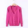 Fabricante Primavera y Otoño 2024 Estilo Coreano Prendas de Punto Nuevas Ropa de Punto para Mujer Cárdigan Chal Manga Larga Cuello en V Corta Exterior