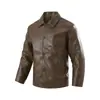 2025 Novo 2616 Jaqueta de Couro Masculina Primavera Masculina Slim Lapela Casual Jaqueta Masculina Tops Corta-vento Casual Presilha