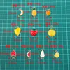 Varios Accesorios de Joyería DIY de Aleación Encanto de Esmalte Dorado Kc Serie de Frutas Plátano Pera Fresa Sandía Conectores