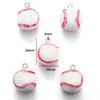 Colgante de resina de simulación estéreo de fútbol baloncesto voleibol pulsera de pelota deportiva llavero colgante W403