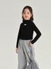 Pudding Haru Otoño Nuevo Camiseta Base para Niñas 2025 Nueva Camiseta Versátil Casual de Manga Larga para Niños
