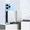 Cargador portátil magnético con carga inalámbrica, gran capacidad de 10000 mA, pantalla digital, logo de carga rápida, venta al por mayor, transfronterizo