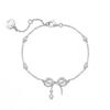 Pulseira Fanjia de Cobre Branco com Logo, Pulseira Leve de Borboleta para Mulheres, Joia de Flor de Glicínia, Pulseira Atratora de Dinheiro, Presente de Aniversário para Namorada