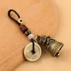 Chaveiro de latão com formato de cabaça de dinheiro dos Cinco Imperadores, chaveiro de cobre simulado corajoso, pingente de carro de metal, pequeno presente cênico, atacado