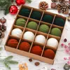 Set de cajas de regalo de Navidad flocadas transfronterizas 6cm 16 piezas Adornos de Navidad para decoración del hogar y del centro comercial Atmósfera navideña