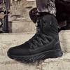Botas de Trabajo para Hombre de Caña Media Zapatos para Montar en Motocicleta Uso en Todas las Estaciones Resistentes al Desgaste Versátiles Camping Entrenamiento Entrenamiento Militar Botas Tácticas Transfronterizo